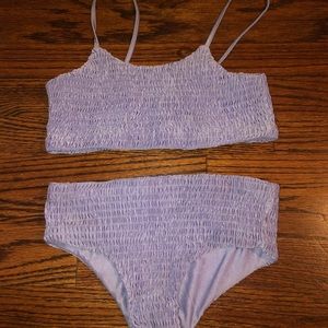 Lilac scrunched bikini set